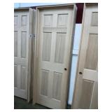 28' x 80' LH Oak 6- Panel Interior Door