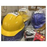 Blue and yellow heart hat combo