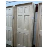 30' x 80' RH Oak 6- Panel Interior Door