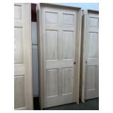 32' x 80' LH Oak 6- Panel Interior Door