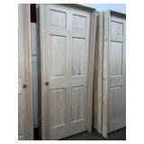 32' x 80' RH Oak 6- Panel Interior Door