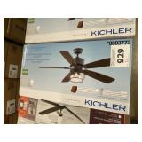 Kichler 52' Walnut/Cherry Finish Ceiling Fan x 2