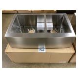 33 inch stainless farmhouse sink