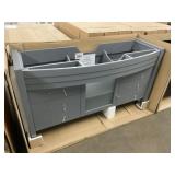 61' Single Bowl Vanity Gray