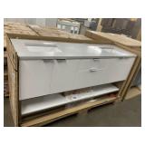 72' Double Bowl Vanity With Pietra Gray Top