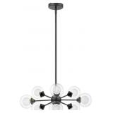 Ashley 9-Bulb Pendant Light in Black