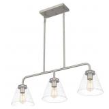 Ashley 3-Light Brushed Nickel Island Light