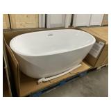 Contemporary White Acrylic Free-Standing Tub
