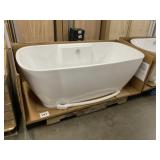 Contemporary White Acrylic Free-Standing Tub