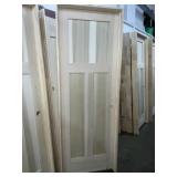 28' x 80' LH Poplar 3-Panel Interior Door