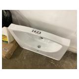 Just a white wall mount sink
