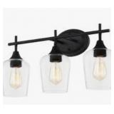Ashley 3-Bulb Vanity Light in Black