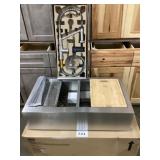 Stainless kitchen sink workstation 36 inch