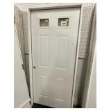 36 inch right hand steel door with lights
