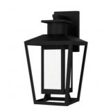 Ashley 1-Bulb Outdoor Wall Lantern in Black x 2