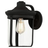 Ashley 1-Bulb Outdoor Wall Lantern in Black