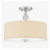 Ashley 3-Bulb Semi-Flush Mount in Polished Chrome