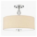 Ashley 3-Bulb Semi-Flush Mount in Polished Chrome