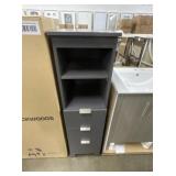 14'W Sonata Linen Cabinet in Graphite Gray
