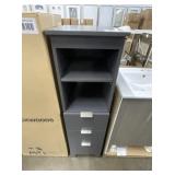 14'W Sonata Linen Cabinet in Graphite Gray
