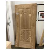 36' Decorative White Oak Door Veneer