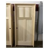 36' x 80' RH Poplar 3-Panel Interior Door