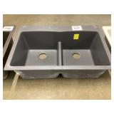 33 inch composite gray kitchen sink