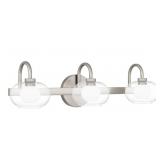 Ashley 3-Bulb Vanity Light in Nickel