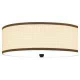 Ashley 3-Bulb Semi-Flush Mount in Black x 2