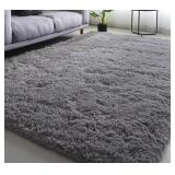 8' x 10'  Charcoal Gray Shag Area rug