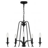 Ashley 5-Bulb Chandelier in Black