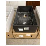 33' Black Fireclay Apron Workstation Sink