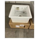 18' Square Fireclay Sink in White