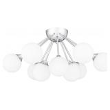 Ashley 9-Bulb Flush Mount in Chrome