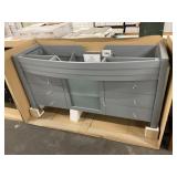 61' Gray Single Bowl Vanity Base