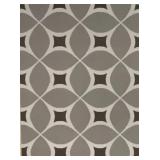 7'10' x 9'10' Light Gray Big Ovals Area Rug