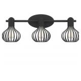 Ashley 3-Bulb Vanity Light in Black
