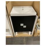 24' x 18' Black Vanity Base w/ Sink Top