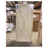 38' x 84' Knotty Pine X-Style Barn Door Slab
