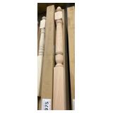 41'x3-1/2'x3-1/2' Decorative Oak Newel Post x10