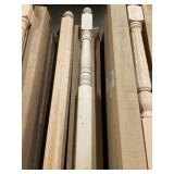 46-1/2'x3-1/4'x3-1/4' Decorative Poplar Newel x4