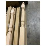 41' x 3-1/2' x 3-1/2' Decorative Oak Newel Post x4