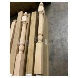 41' x 3-1/2' x 3-1/2' Decorative Oak Newel Post x4