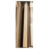 46' x 3-1/2' x 3-1/2' Decorative Oak Newel Post x2