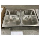 33' Stainless Steel Double Bowl Undermount Sink