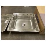 25' x 22' Single Bowl Drop In Sink