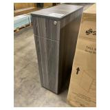 Tall Skinny Locking Cabinet In Gray Steel