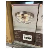 Allen+Roth 3-Bulb Flush Mount in Nickel