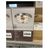 Allen+Roth 3-Bulb Flush Mount in Nickel