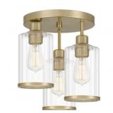 Quoizelï¿½ 3-Bulb Flush Mount in Gold x 2